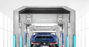 Waschstraße in glänzendem Design