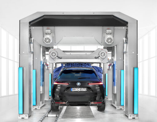 Waschstraße in glänzendem Design